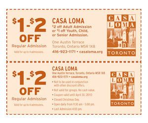 Casa loma discounts coupons
