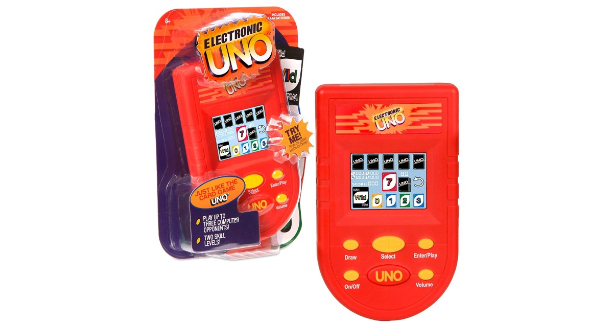 UNO Electronic Handheld Game on Amazon