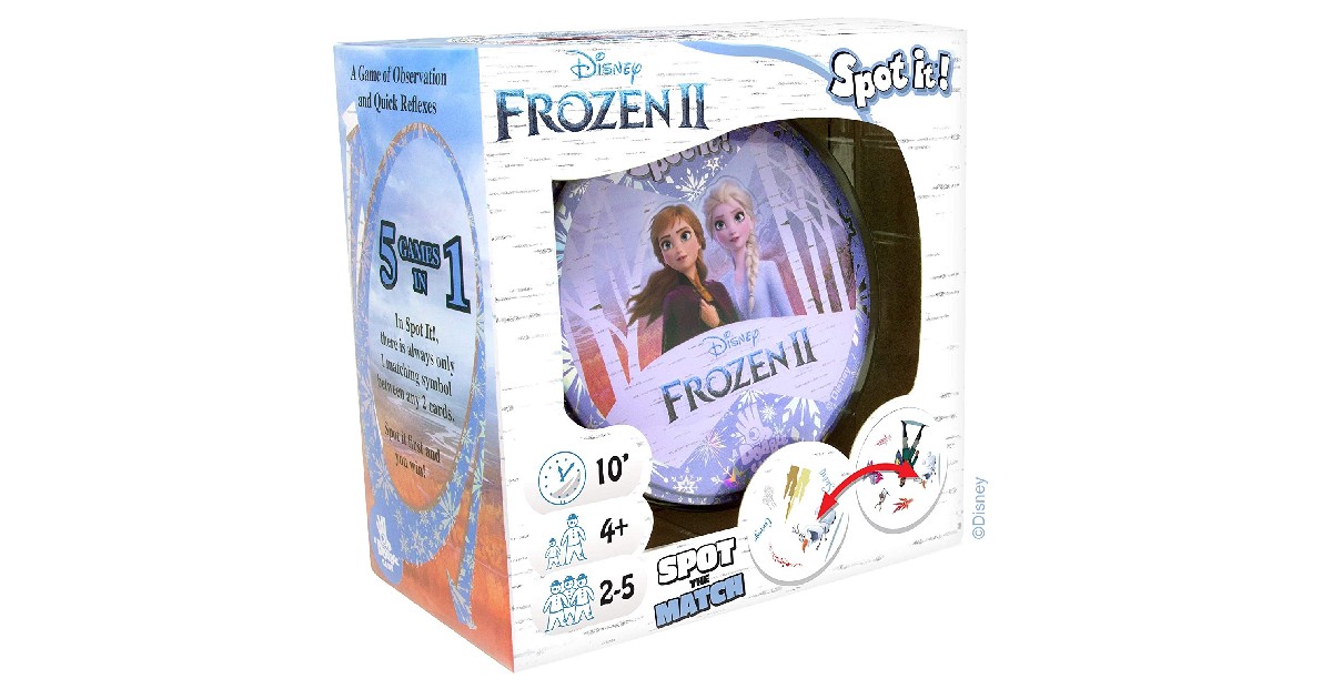 Spot It! Disney Frozen II Card Game on Amazon