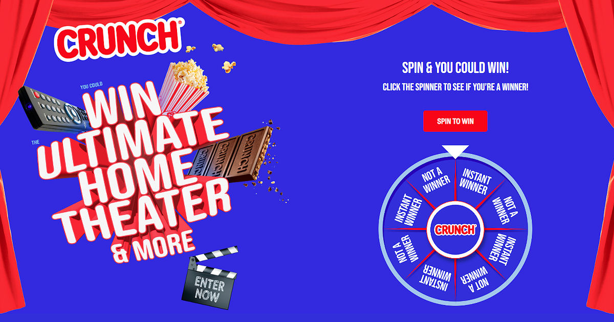 CRUNCH Movie Night Sweepstakes & Instant Win Gam
