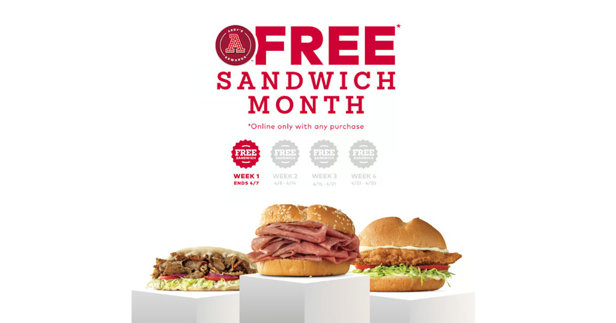 Arby's Free Sandwich Month