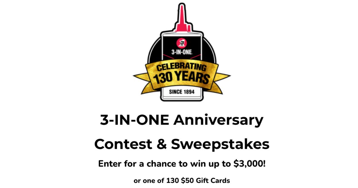 WD-40 3-IN-ONE Anniversary Sweepstakes