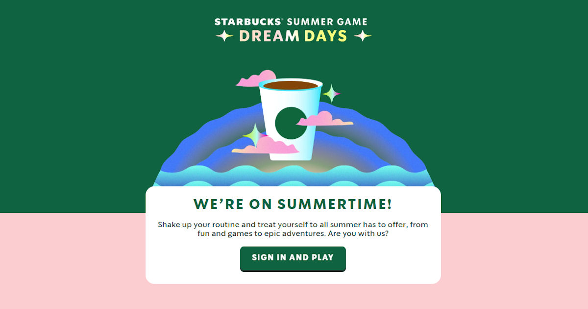 Starbucks Summer Game 2024 Instant Win Game