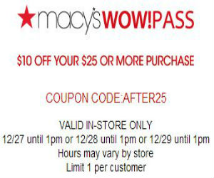 Macy's 25 off 100 purchase coupon