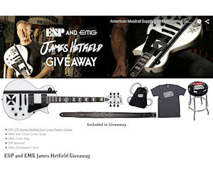 Americanmusical Com Esp Giveaway - esp emg james hetfield giveaway free sweepstakes contests giveaways Americanmusical Com Esp Giveaway - esp emg james hetfield giveaway free sweepstakes contests giveaways