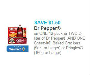 Dr Pepper Pringles $1 50 Off Coupon Walmart Deal Printable Coupons Dr Pepper Pringles $1 50 Off Coupon Walmart Deal Printable Coupons