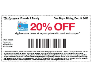 Save 20% off at Walgreens