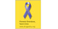 Overdose Prevention Purple Ribbon Sticker