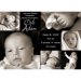 Purple Stork Birth Announcement Cards