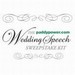 Wedding Speech Sweepstakes Kit
