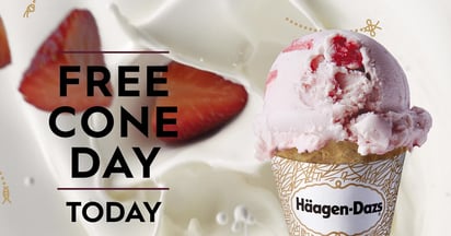 Haagen Dazs Free Cone Day