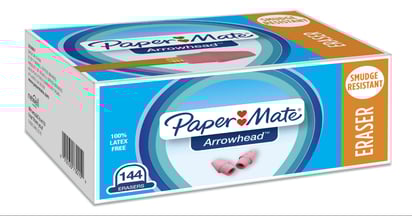 Paper Mate Arrowhead Cap Erasers on Amazon