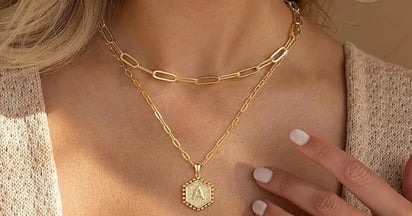 Multi Layer Initial Necklaces