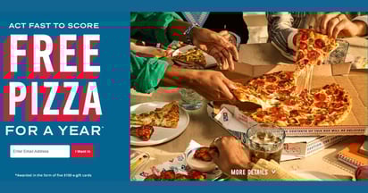 Quickly Domino’s Gift Card