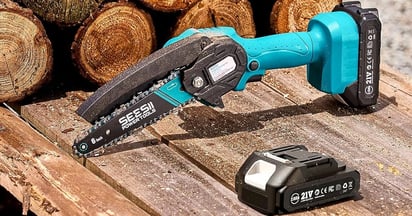 Cordless Mini Chainsaw at Amazon