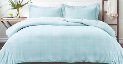 Aqua Ultra Soft Duvet Cover Set at Zulily