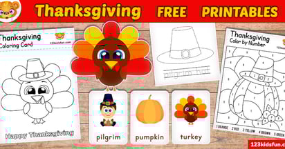 123 Kids Fun Thanksgiving Printables