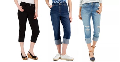 Style & Co High Cuffed Capri Jeans at Macys