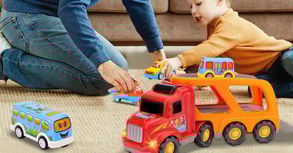 Nicmore 5-in-1 Carrier Toy Truck at Amazon