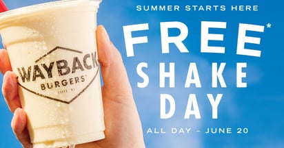Wayback Burgers Free Shake