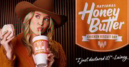Whataburger Honey Butter Chicken Biscuit Day