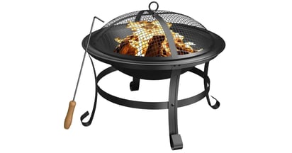 Wood Burning Fire Pit with Iron Net at Walmart