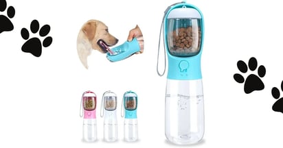 Petpals Pet Travel Water Bottle & Food Container