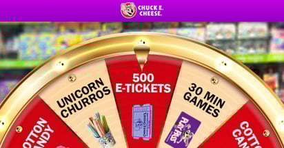 Chuck E Cheese Birthday Club Spin to Win