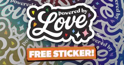 Powered By Love Sticker