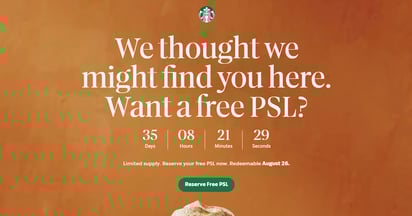Starbucks Free Drink PSL