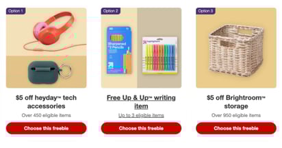 Target Free Gift August