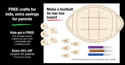 JCPenney Football Tic-Tac-Toe Board