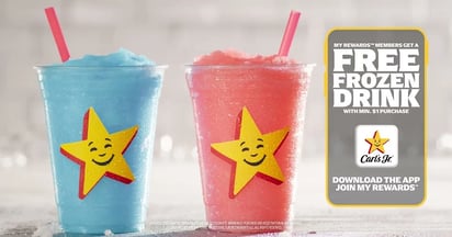 Carls Jr Free Frozen Beverage