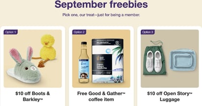 Target Free Gift September