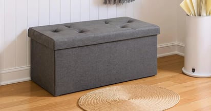 Foldable Storage Ottoman Bench on Amazon