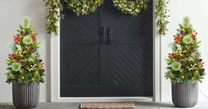 2-Piece Outdoor Pathway Christmas Trees