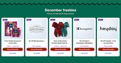 Target Free Gift December