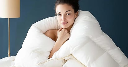 Puffy White Feather Comforter on Amazon