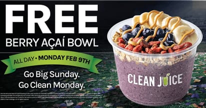 Clean Juice Berry Acai Bowl