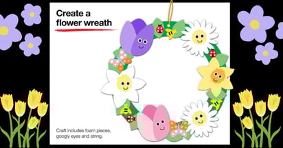 JCPenney Flower Wreath Craft