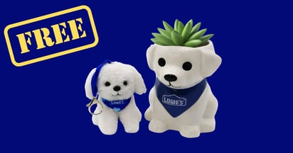 Lowe's Puppy Planter and Keychain Giveaway