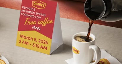 Dennys Free Coffee Daylight Savings