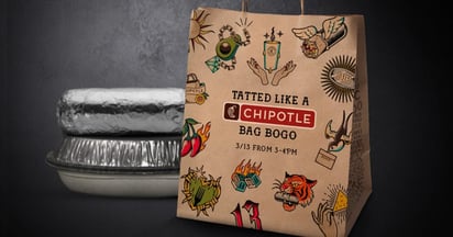 Chipotle Tatted Like a Chipotle Bag