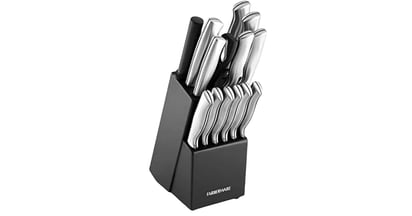Farberware 15-Piece Kitchen Knife Set on Amazon