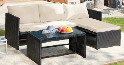 3-Piece Patio Conversation Sofa at Wayfair