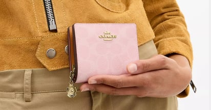 Coach Outlet Snap Wallet In Signature Canvas