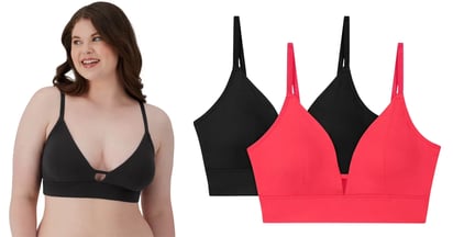 Hanes Women’s Wirefree Bralette 2-Pack