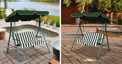 Costway Loveseat Patio Canopy Swing at Walmart