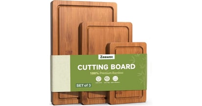 3-Piece Set Bamboo Cutting Board on Amazon