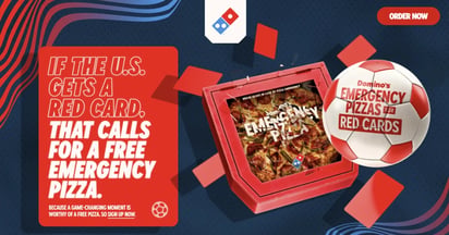 dominos emergency pizza soccer